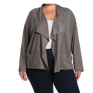 Plus size Max Studio faux suede jacket 2X NWT